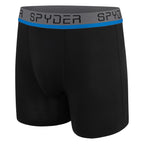 Spyder Mens Boxer Briefs 4 Pack Poly Spandex Performance Boxer Briefs Underwear (Grey/Blue/Black/Green, Medium)