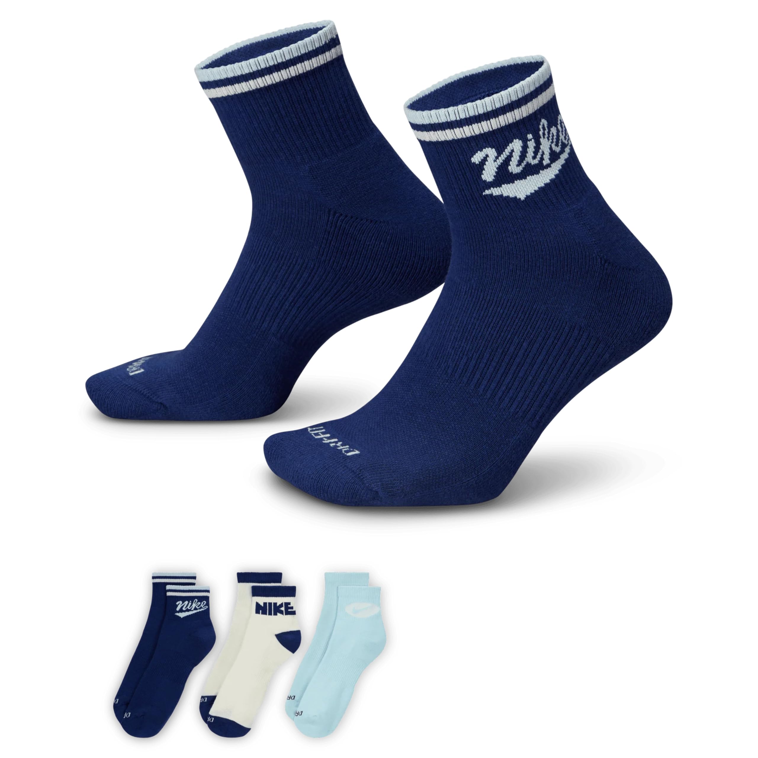 Nike U Ed Pls Ankl 3p Lfestl Men Athletic Socks