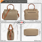 ADISA texture stripes handbag shoulder bag for women and girls with sling belt (AD4074-MEH)