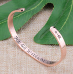 JoycuFF Inspirational Bracelets for Wife from Husband Funny Gift for Women Daughter Best Friend Friendship Mom Rose Gold Cuff Ba
