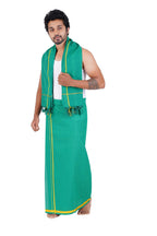 Prakasam Cotton MenS Pure Cotton Colour Dhoti (1.26X1.90Mtrs) With Matching Towel (0.74X1.50Mtrs) Set