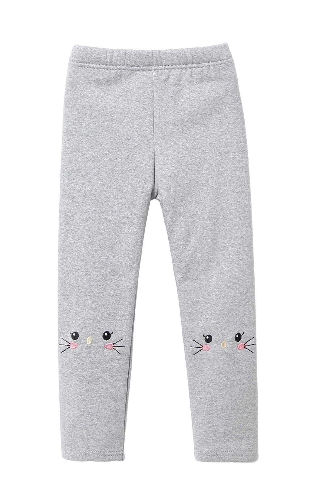 IRELIA Winter Girls Cotton Fleece Lined Leggings Pants Light Grey M