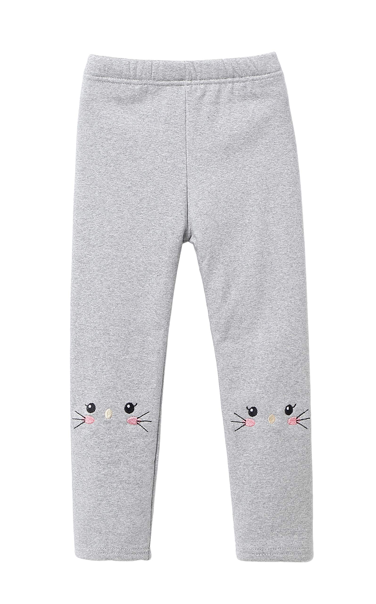 IRELIA Winter Girls Cotton Fleece Lined Leggings Pants Light Grey M