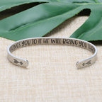 JoycuFF God Bracelets Christmas Birthday Thanksgiving Gifts Inspirational Cuff Bangle for Prayer Christs Bible Verse Message If
