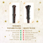 Handicraftviet Wooden Heart Wand, Magic Wand 15 ' for Witchcraft Collectible, Magical Gift for Children and Adults on Halloween,