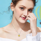 SOULMEET Sterling Silver Sunflower Locket Necklace That Holds Picture Photo Keep Someone Near to You Christmas Birthday Gift Ide