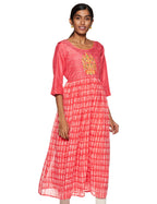 Aurelia Women'S Georgette Kurta (18Aua10236-100143_Pink_Xx-Large)