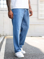 Kotty MenS Solid Zero Gravity Baggy Storm Breaker Shadow Jeans(Blue,30)