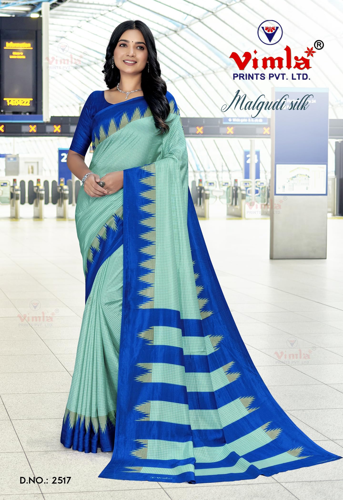 Vimla WomenS Mysore Crepe Silk Uniform Saree With Printed 6 Yard Length And Unstitched Blouse Piece Office Wear Saree