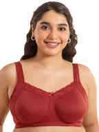 Nykd (Nyb190 Cotton Non Padded & Non Wired Everyday Lace Bra For Women | Full Coverage Bra With Super Soft Wide & Thick Straps -