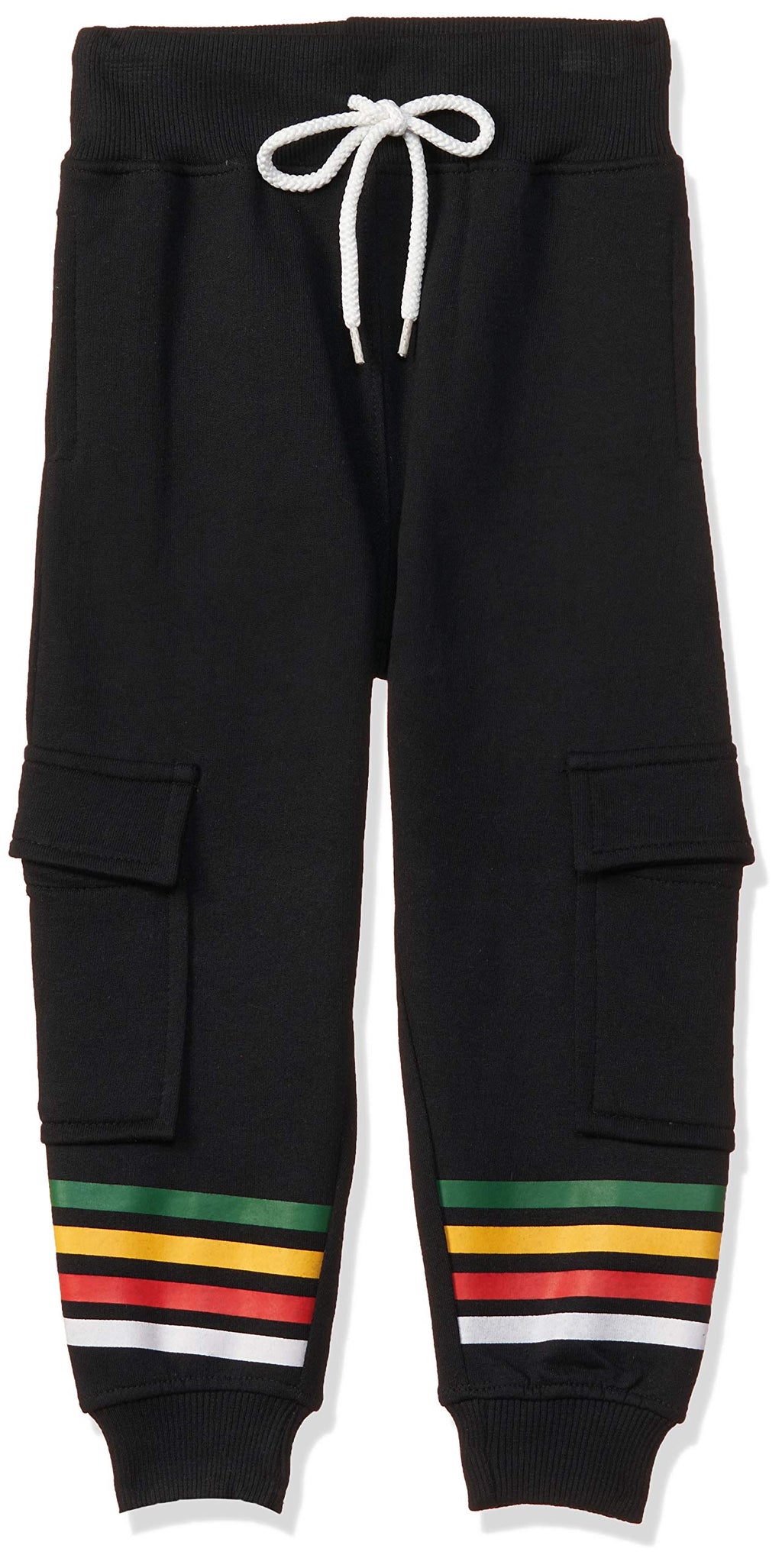 T2F Boys Regular Fit Mid Rise Track Pant Black