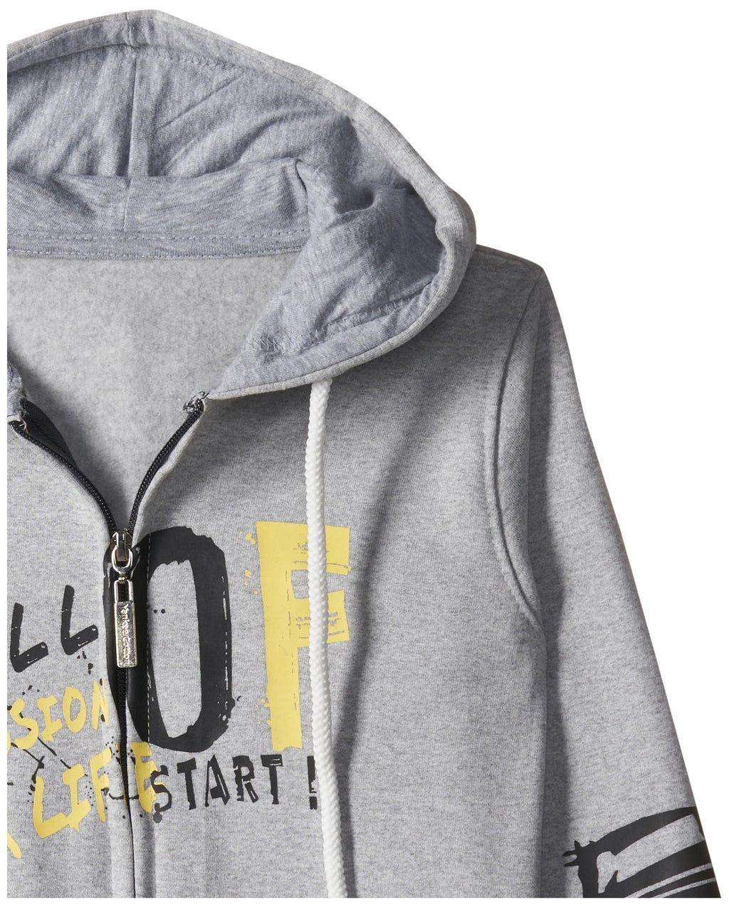 T2F Cotton Hooded Neck Regular Fit Hoodie (Boys-SS_35_Grey
