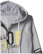 T2F Cotton Hooded Neck Regular Fit Hoodie (Boys-SS_35_Grey