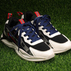 Puzeam Upgrade Tight Weave Flat Shoelaces 28 Colors 5/16 Wide Shoe Laces for Sneakers-Navy Blue-100