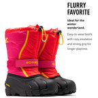 Sorel Youth Unisex Little Children's Flurry Boot - Poppy Red, Cactus Pink - Size 9