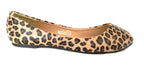 Shoes8teen Womens Ballerina Ballet Flat Shoes Solids & Leopards 8600 Leopard Micro 7