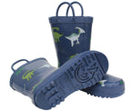 Foxfire FOX-600-65-9 Childrens Blue Dinosaurs Rain Boot - Size 9
