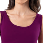 Fruit of the Loom Women's Breathable Tank Top, Pant, and Cardigan Sleep Set, Boysenberry, Medium