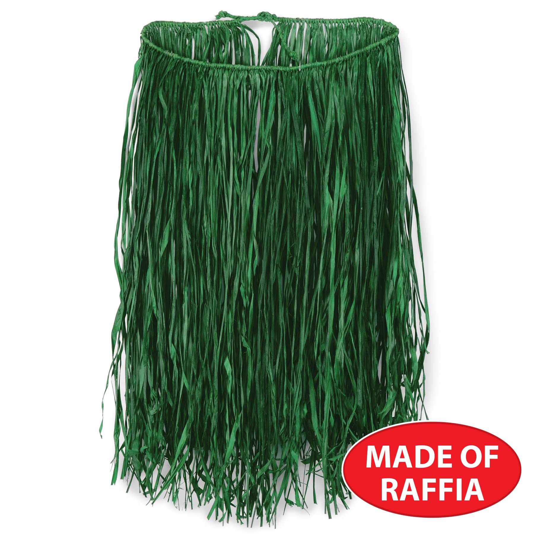 Beistle Extra Large Raffia Hula Skirt, Green