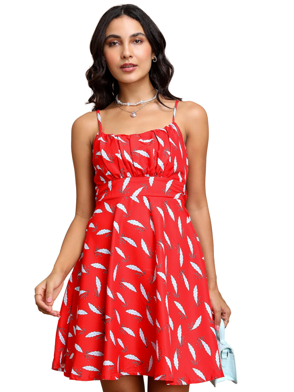 Ketch WomenS Cotton Blend Strapy Cutout Mini Dress Knee-Length Khj6000484_Red