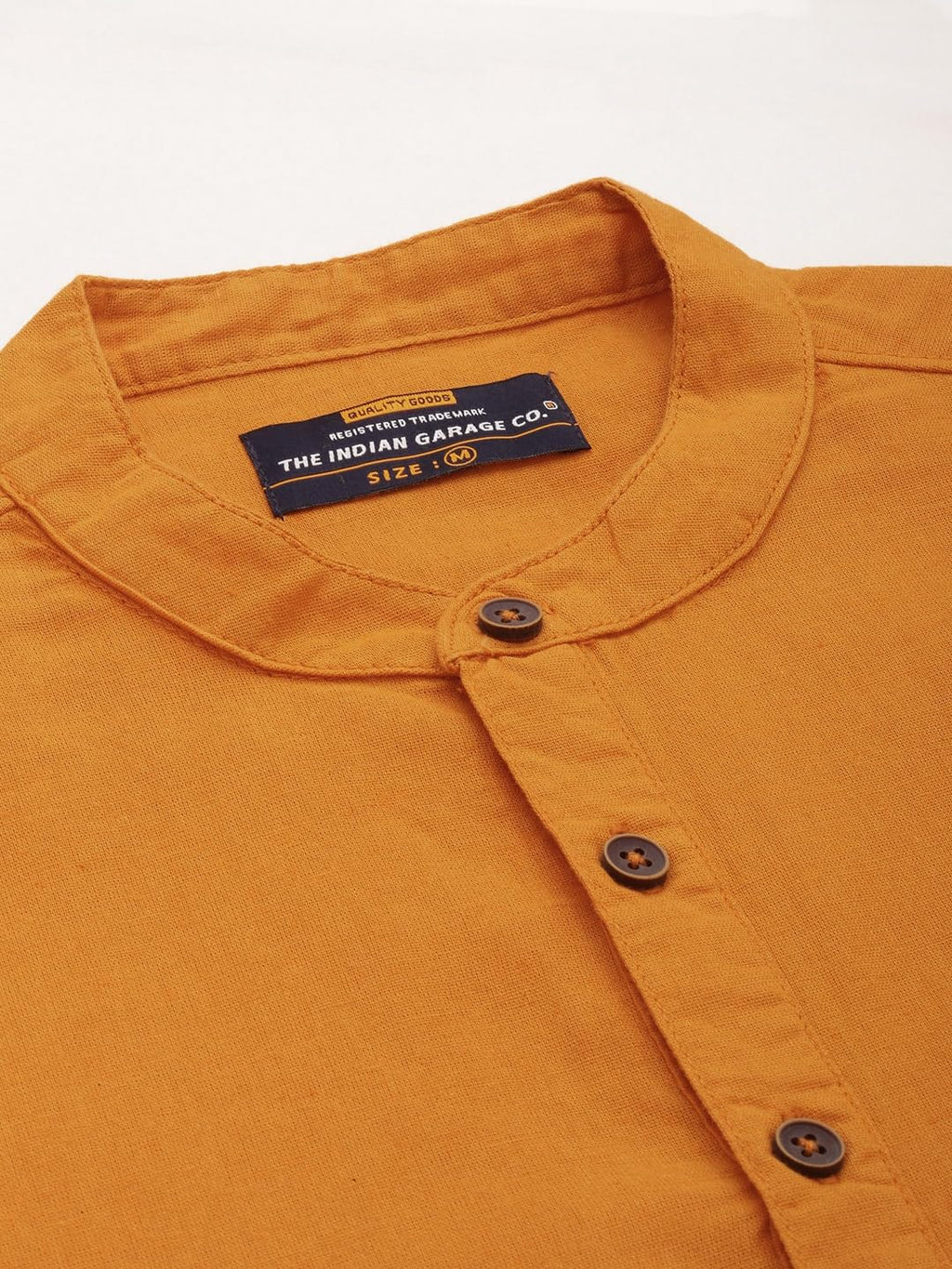 The Indian Garage Co Men'S Slim Fit Kurta (0323-Shkuln-01-01_Orange)