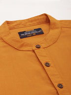 The Indian Garage Co Men'S Slim Fit Kurta (0323-Shkuln-01-01_Orange)