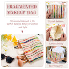 ZLFSRQ Makeup Bag Travel Cute Cosmetic Bag for Women Large Capacity Rainbow Makeup Pouch Zipper Cosmetic Pouch for Purse Aesthet
