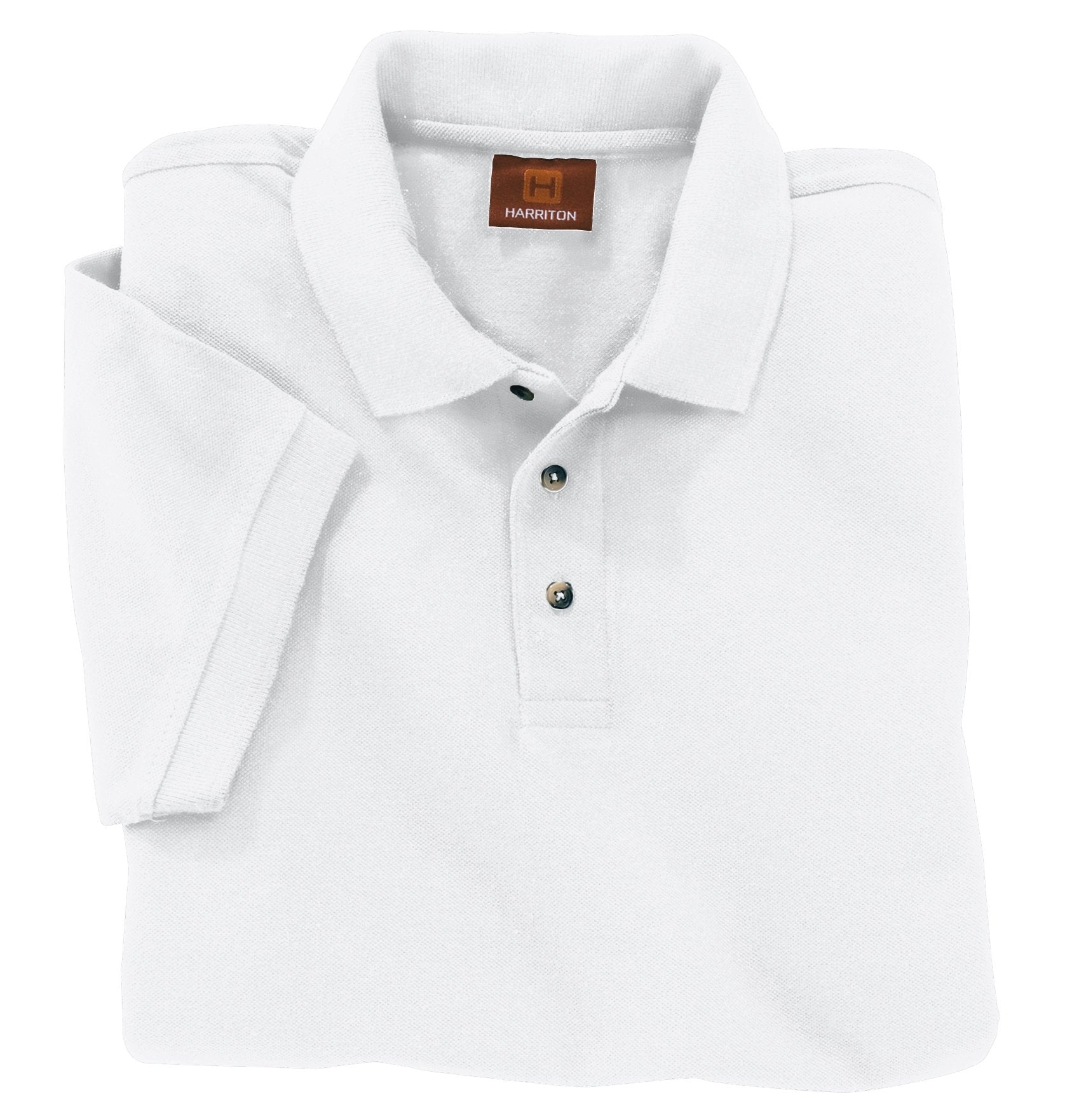 Mens 6 oz Ringspun cotton Piqu Short-Sleeve Polo - WHITE - 5XL(D0102H7KYBJ)