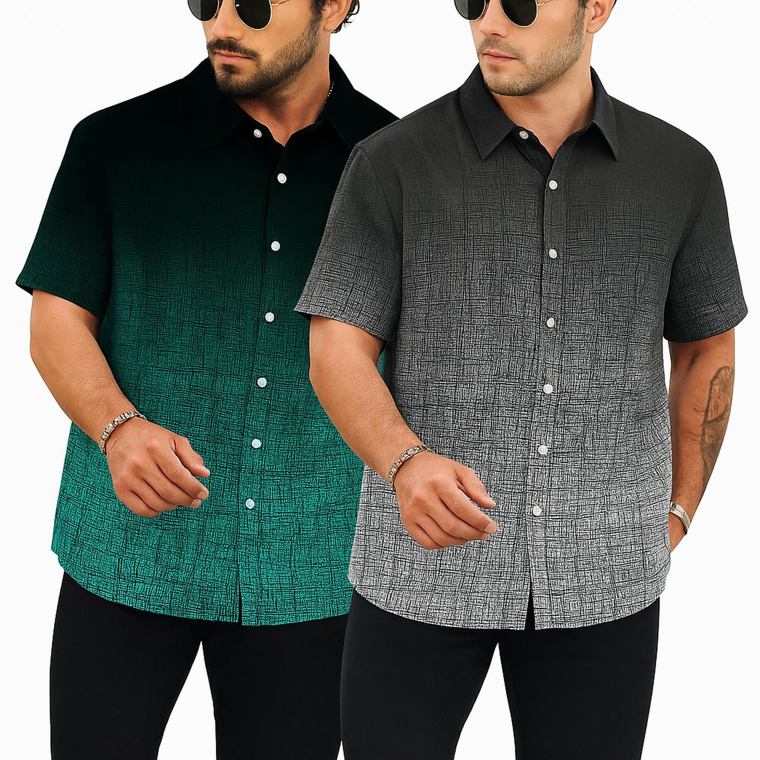 Lymio Casual Regular Fit Shirt For Men || Regular Fit || Stylish || Men Shirt (Available In Combo Packs) (Resort-Black-Blue-Blac
