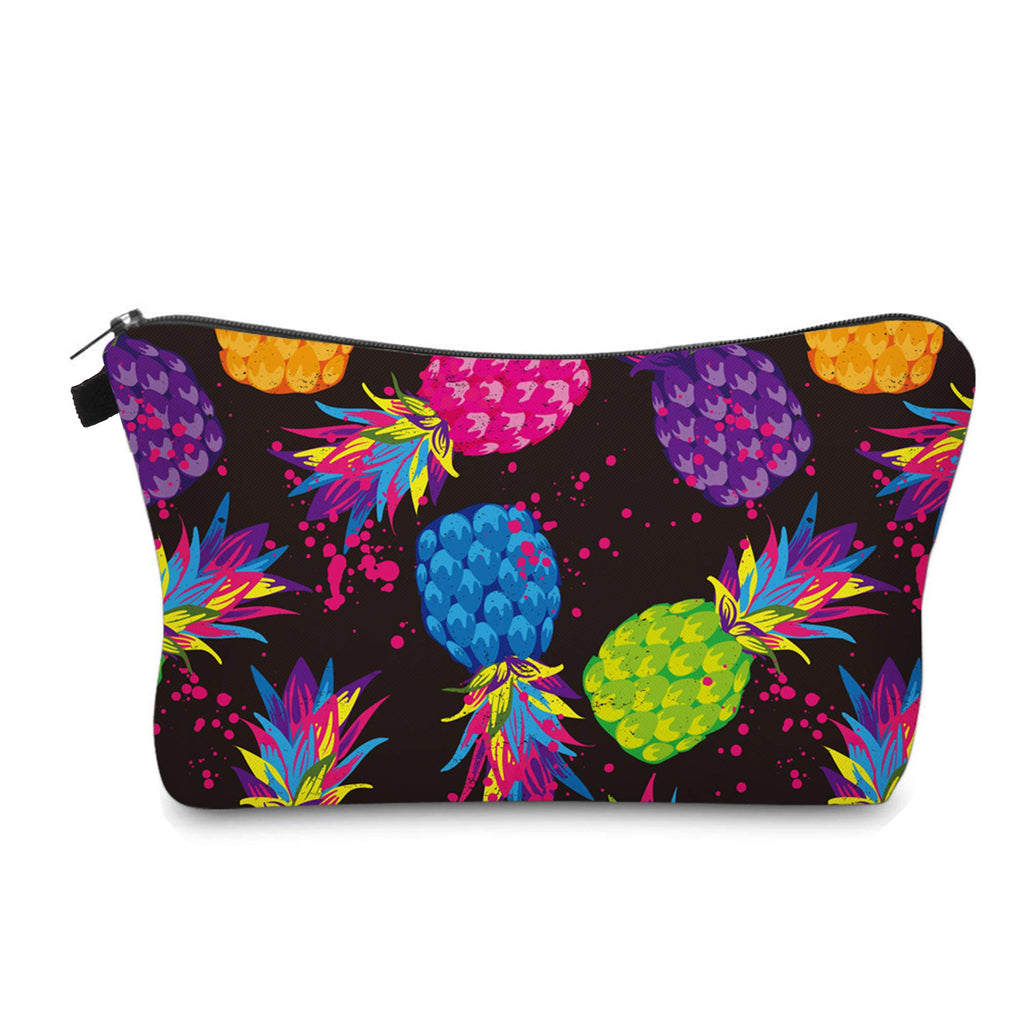 Cute Travel Makeup Bag Cosmetic Bag Small Pouch Gift for Women (Pineapple Colorful)