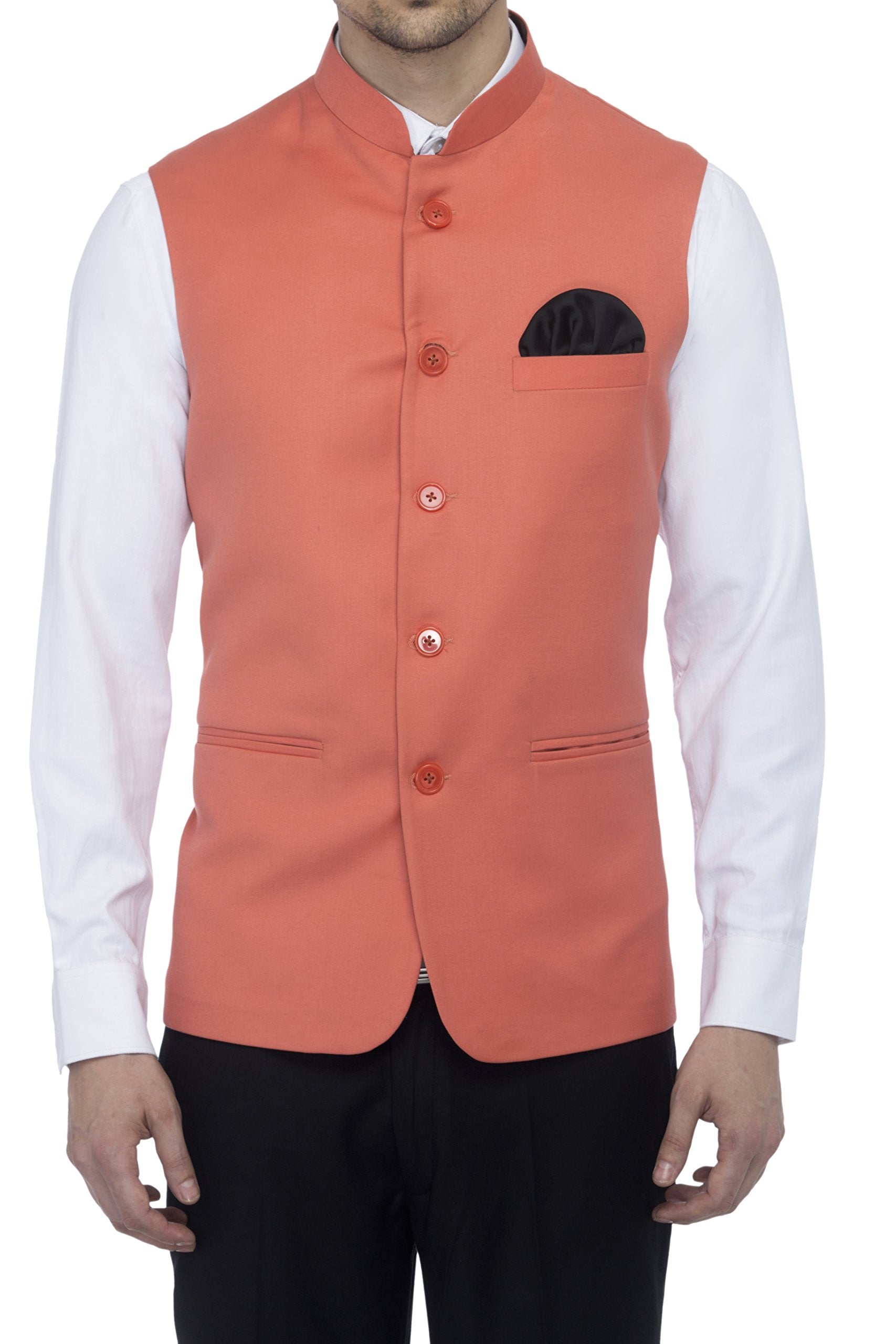 Favoroski Men'S Slim Fit Nehru Jacket Ethnic Bandhgala Waistcoat (New_Favjc161132_44)