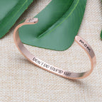JoycuFF Christmas Gifts for Mom Mother Mommy Inspirational Cuff Bracelet Birthday Gifts for Mom Rose Gold Jewelry Mantra Mothers