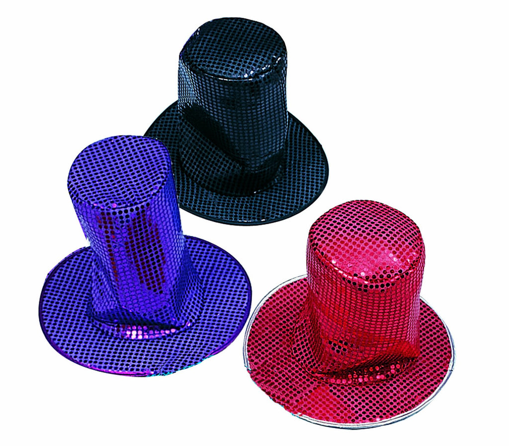 Purple Sequin Disco Hat  8 H