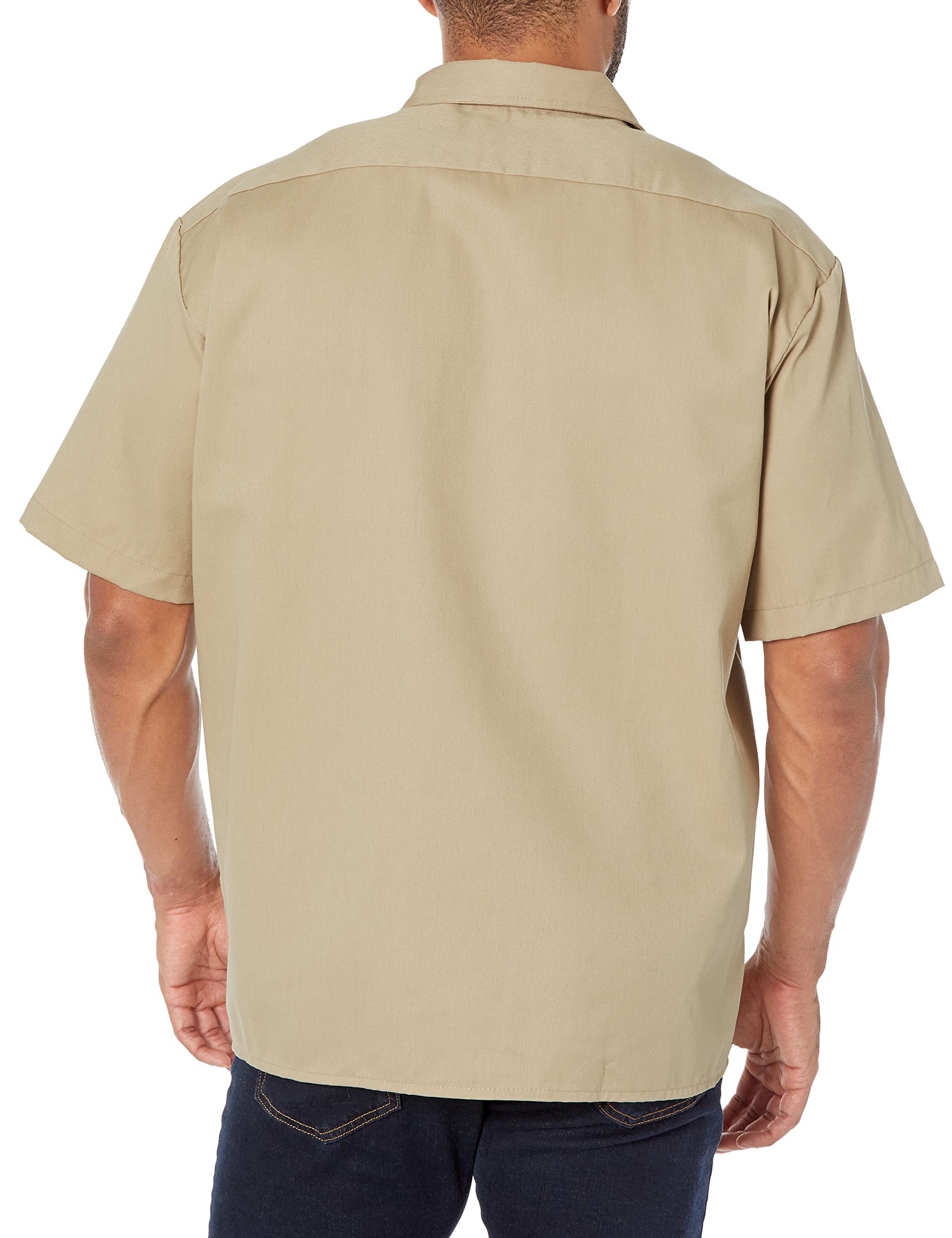 Unisex Short-Sleeve Work Shirt - BLAcK - S(D0102H7MF92)