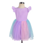 Dressy Daisy Princess Mermaid Dress Up Clothes Halloween Fancy Party Tulle Skirt Summer Outfit for Toddler Girls Size 4T, Style