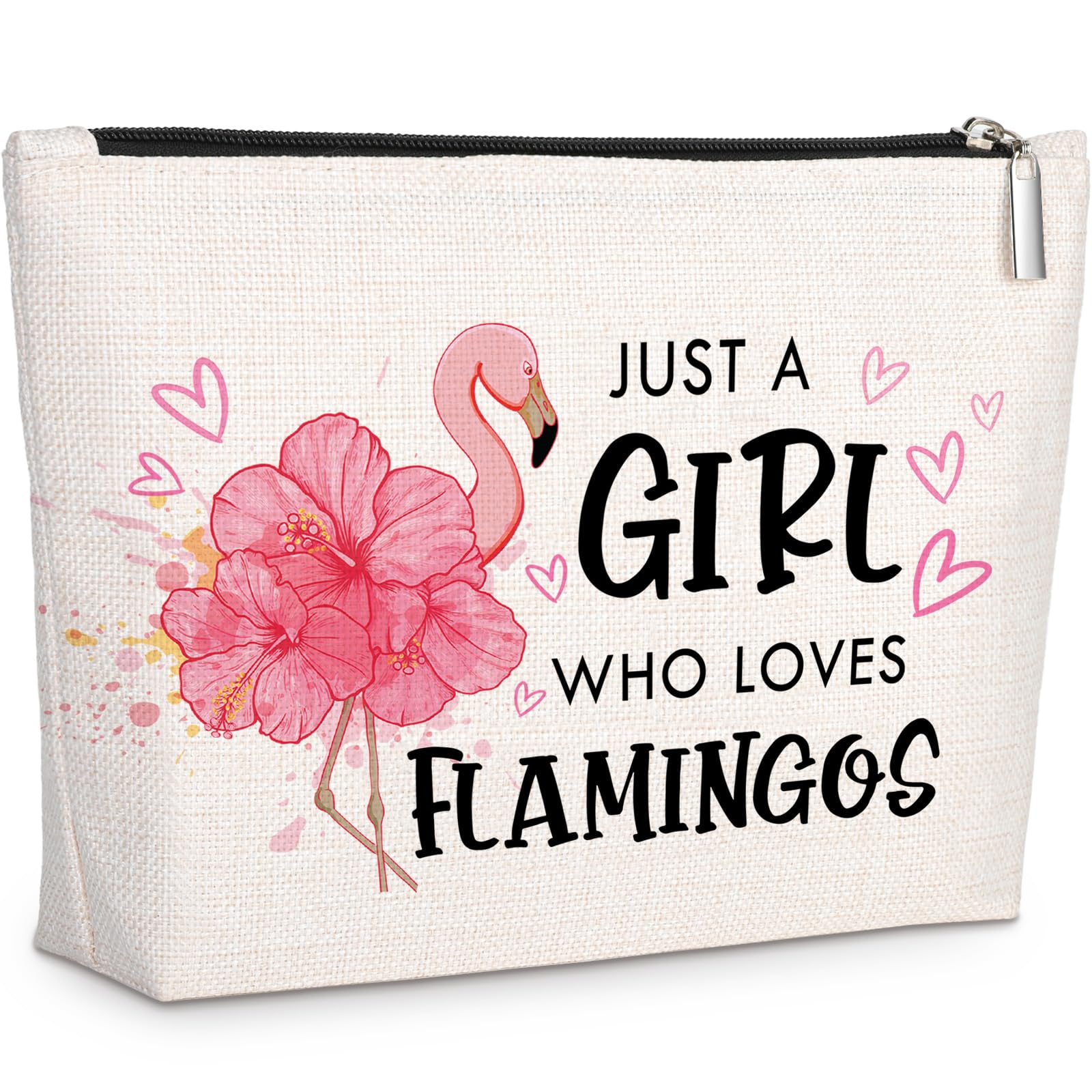 GevGuxLuo Flamingo Gifts for Flamingos Lovers, Flamingo Makeup Bag for Women with Mirror, Flamingos Birthday Gifts for Daughter