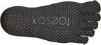 ToeSox Women's Low Rise Full Toe Grip Non-Slip for Ballet, Yoga, Pilates, Barre Toe Socks, Medium, Charcoal Grey