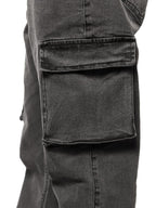The Souled Store Solids: Ash Grey (Straight Fit) Mens and Boys Regular Fit Solid Cottonblend Grey Color Men Cargo Jeans