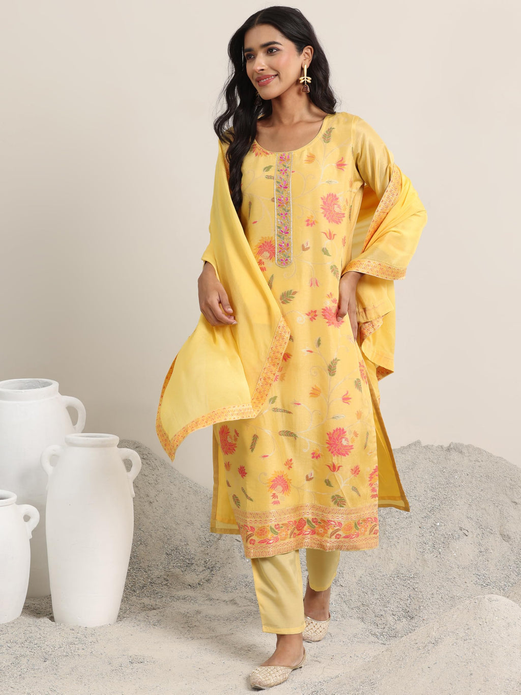 Libas WomenS Silk Blend Kurta Set (99513