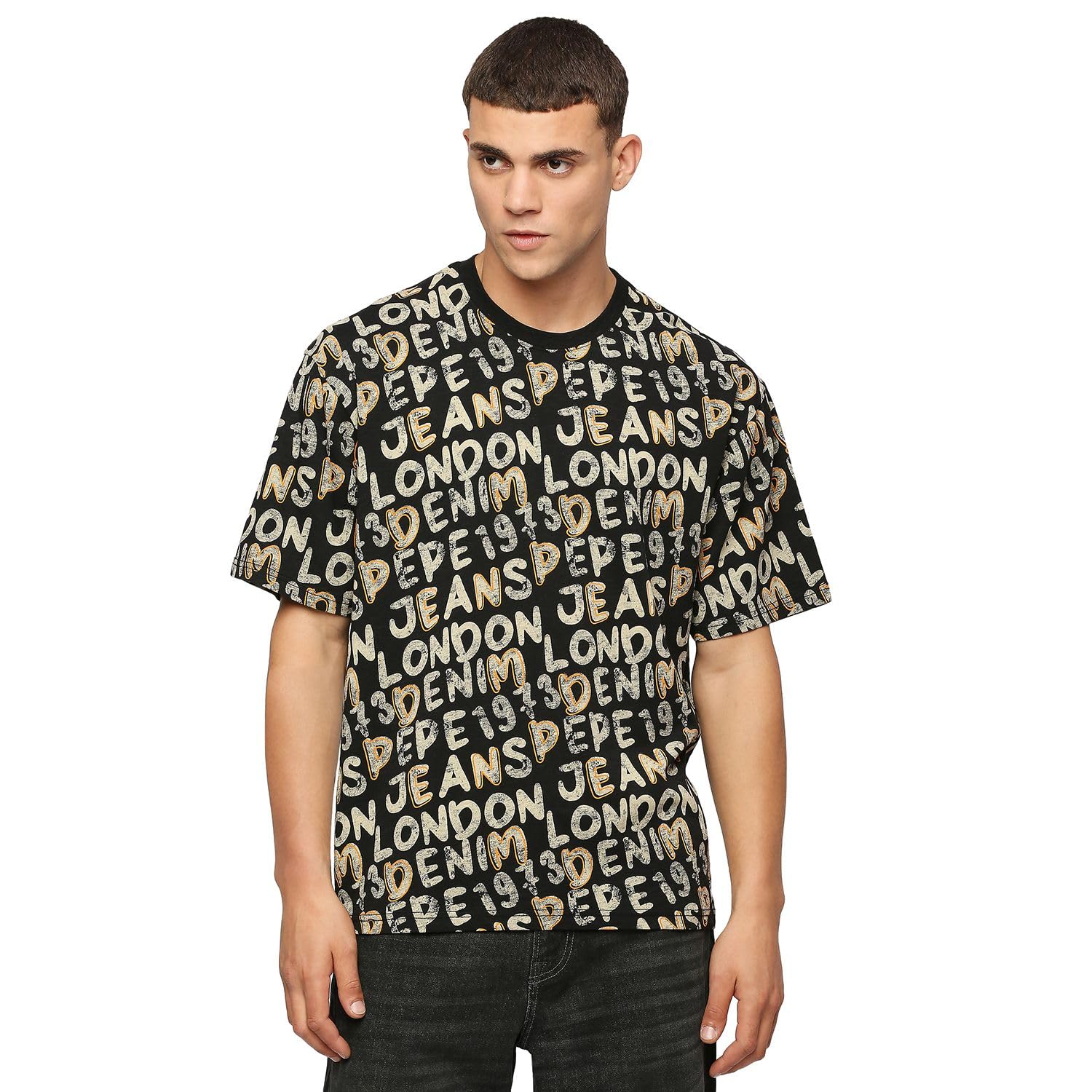 Pepe Jeans MenS Oversize Fit Printed T-Shirts