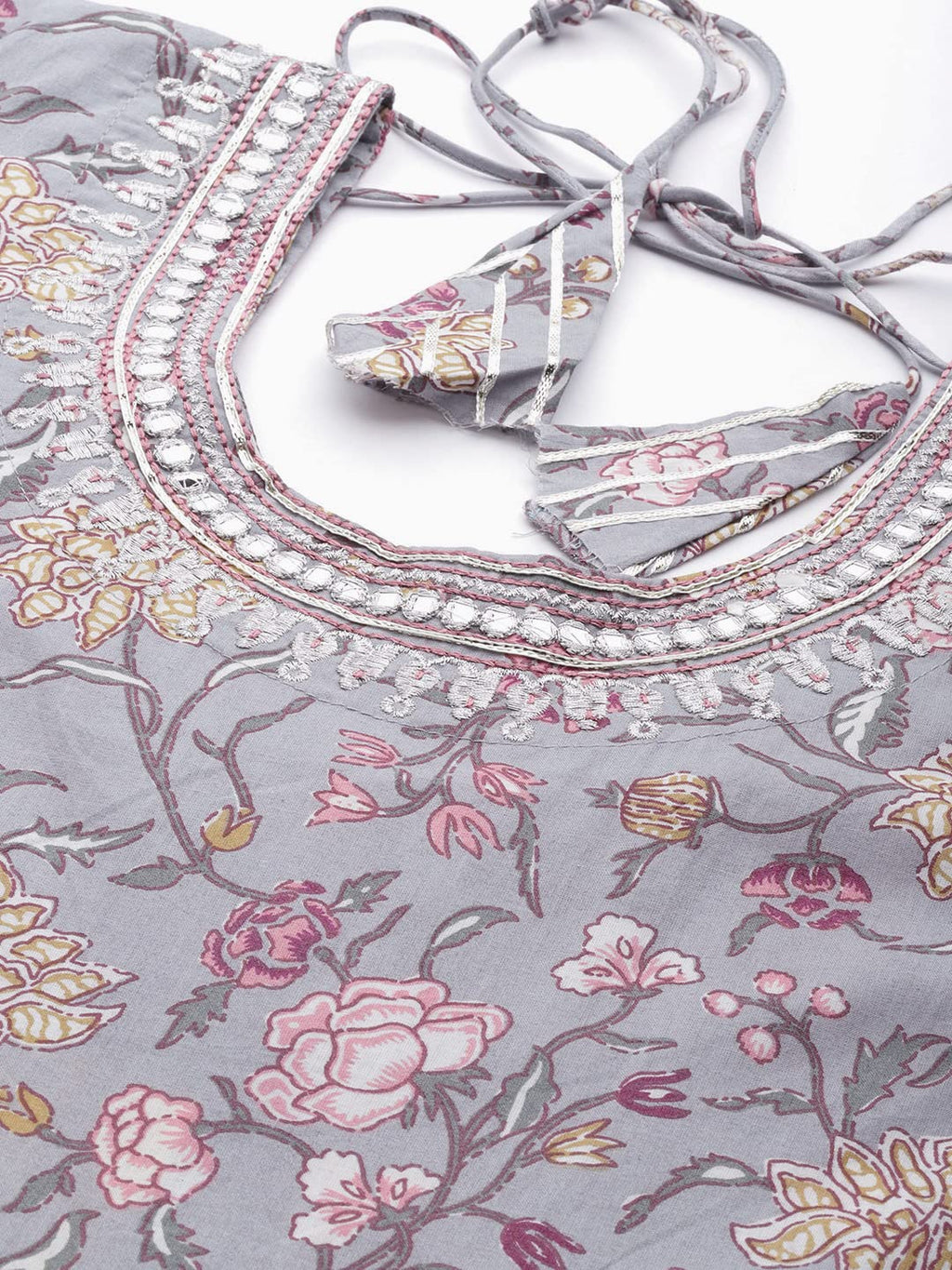 Ishin Women'S Purple Zari Embroidered Anarkali Kurta