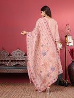 Varanga Women Pure Kantha Hand Embroidered Kurta Set With Embroidered Dupatta