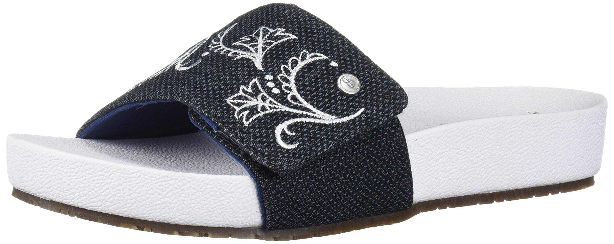 Revitalign RV4203210 Womens Breezy Slide Sandals  Blue Denim - Size 10