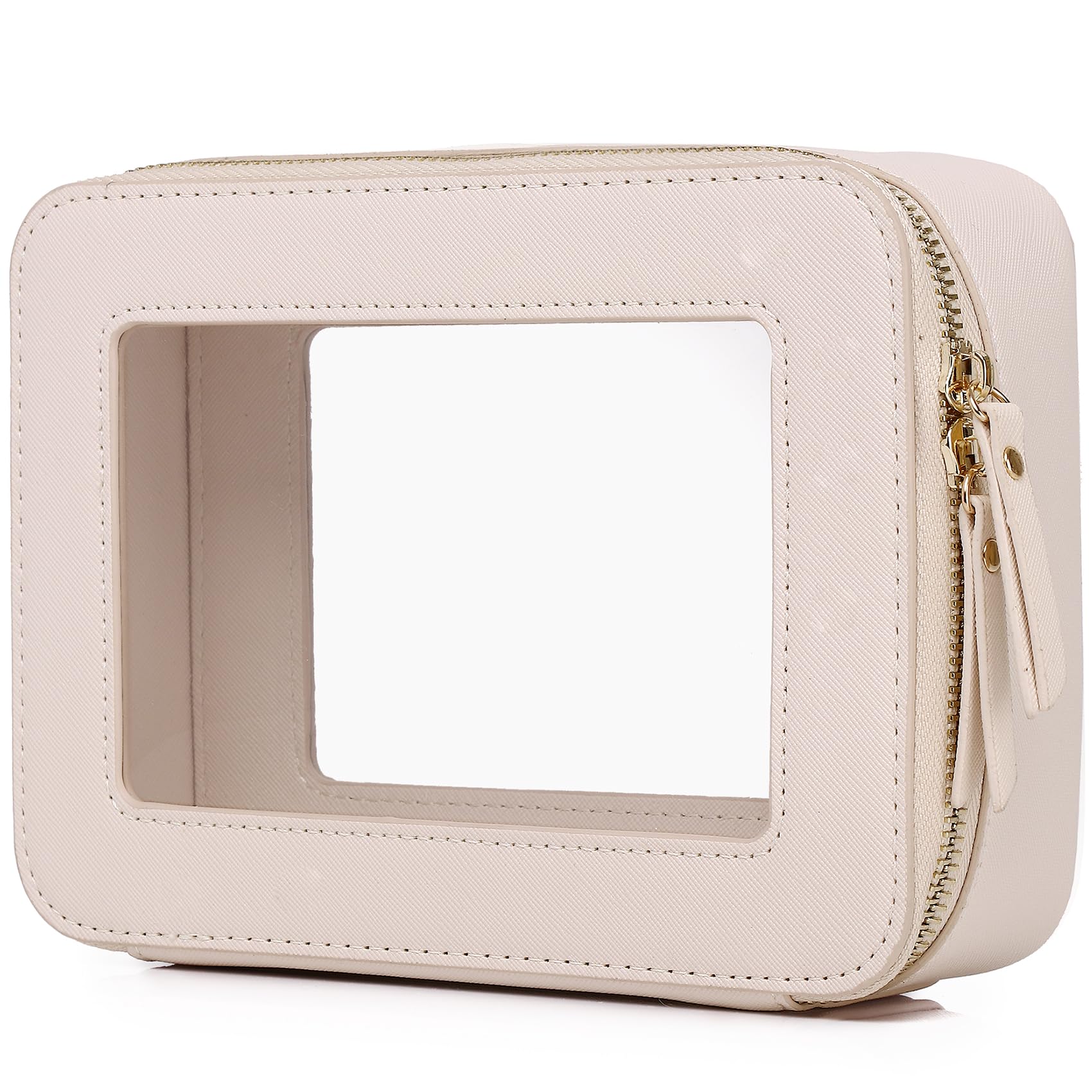 Pinkmik Clear Makeup Bag Travel Case Portable transparent Cosmetic Bag Clear Travel Toiletry Bag Skincare Bag Makeup Bag