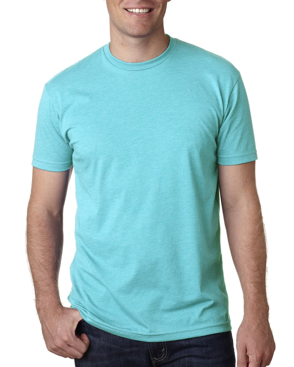 Next Level Mens Premium Fitted CVC Crew Tee (N6210) Tahiti Blue xs