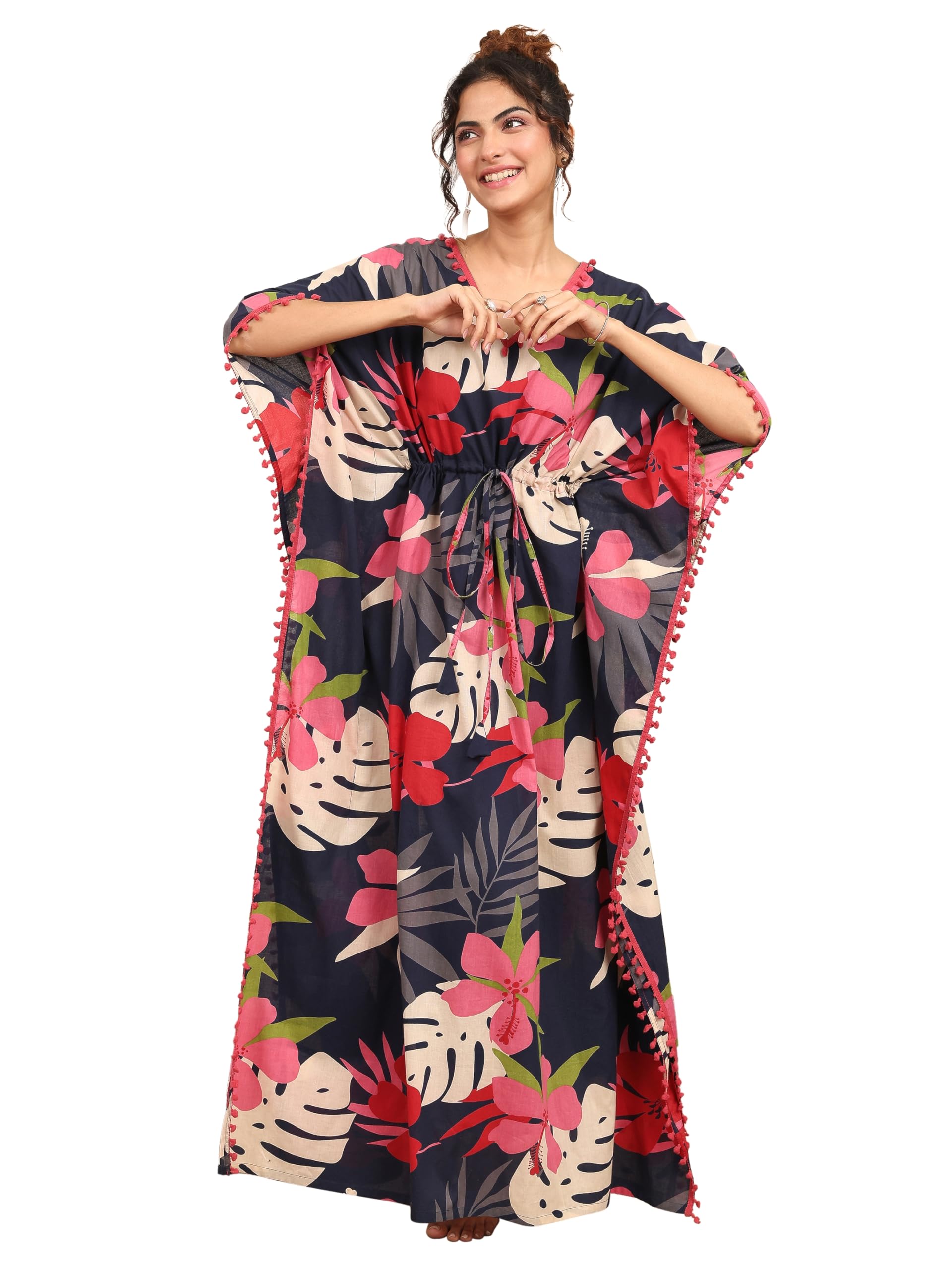 Libas Printed Cotton Kaftan Night Dress