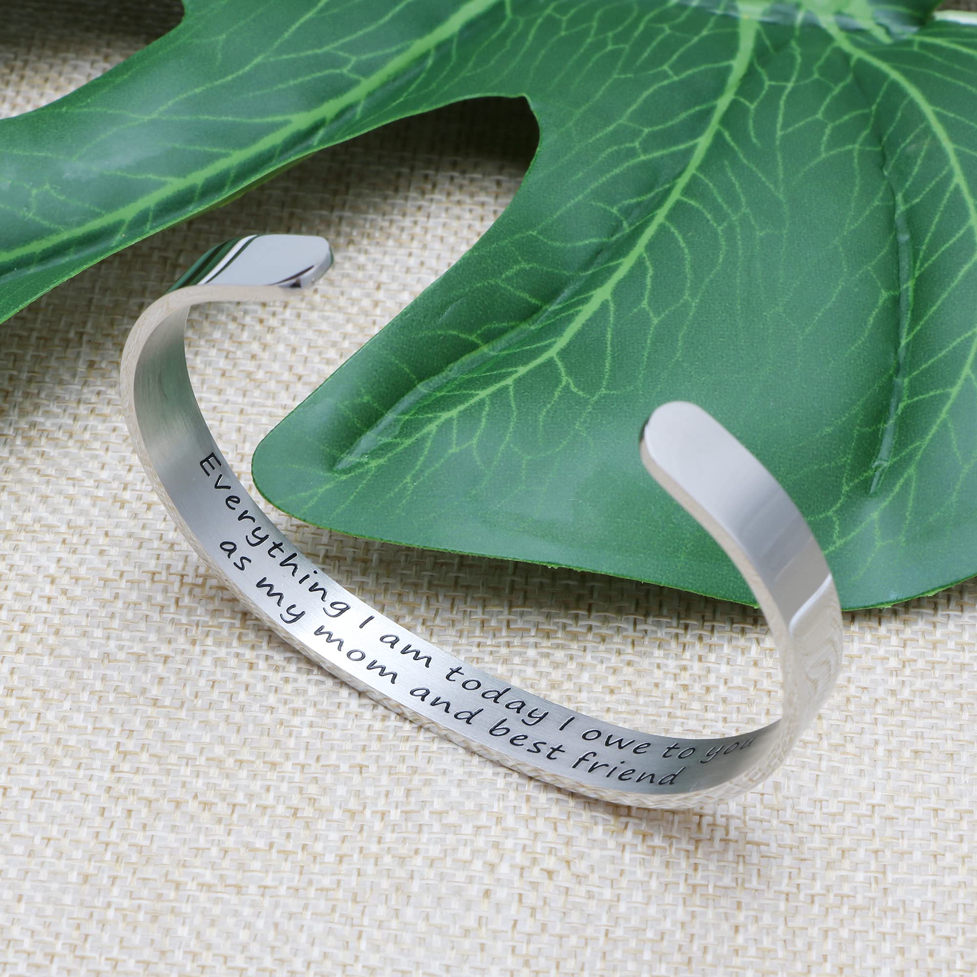 Mother Bracelet Gift for Mom Mother 's Day Christmas Birthday Jewelry Everything I Am Today I Owe To You as My Mom And Best Frie