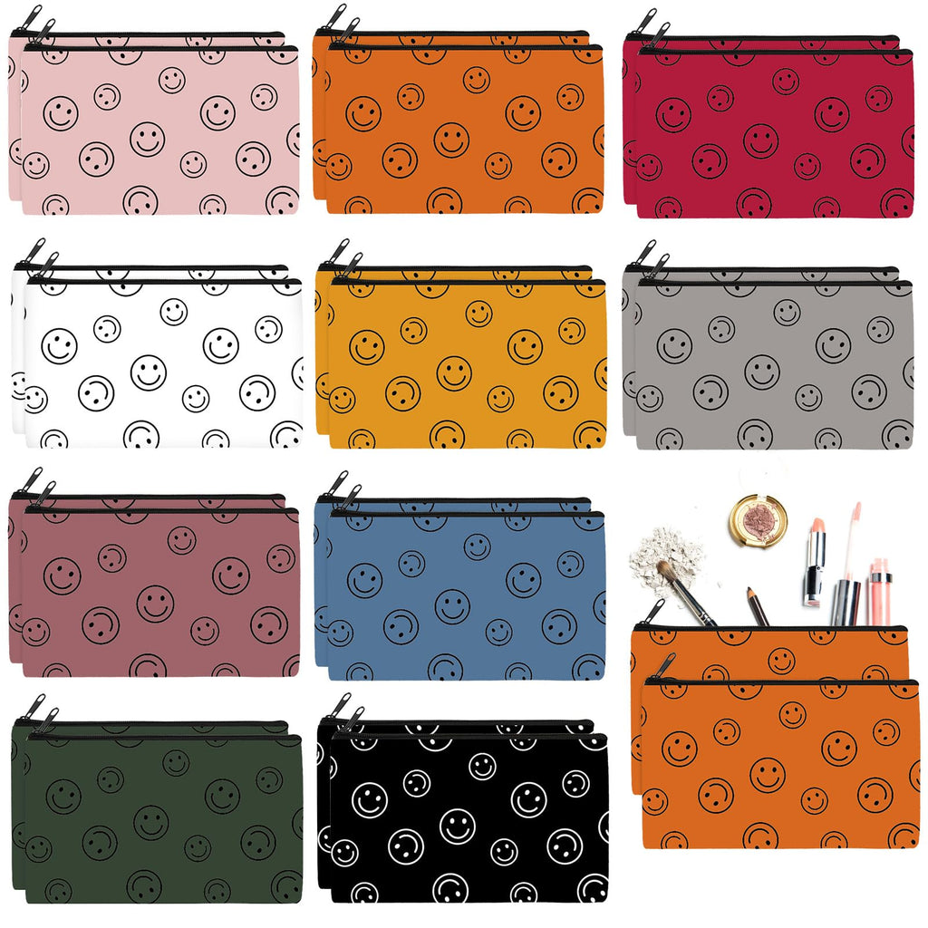 Reginary 20 Pieces Cosmetic Bag for Women, Roomy Makeup Bags with Zipper Toiletry Bag Pouch Travel Packing Accessory Organizer G