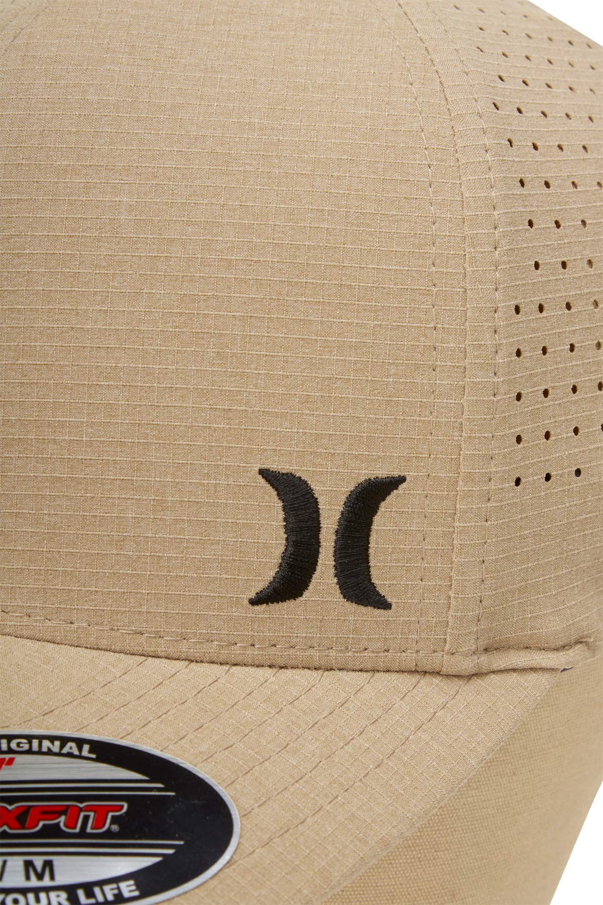 Hurley Men's Phantom Ripstop Curved Bill Baseball Cap, Khaki/Black, L-XL