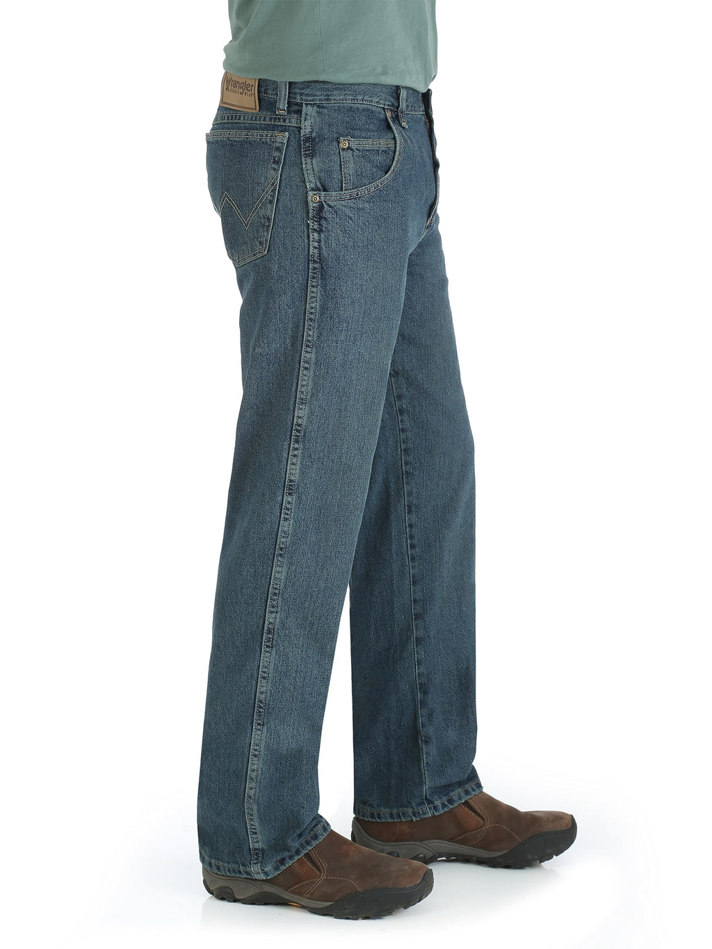 Wrangler mens Big Rugged Wear Relaxed Straight Fit jeans, Mediterranean, 46W x 34L US